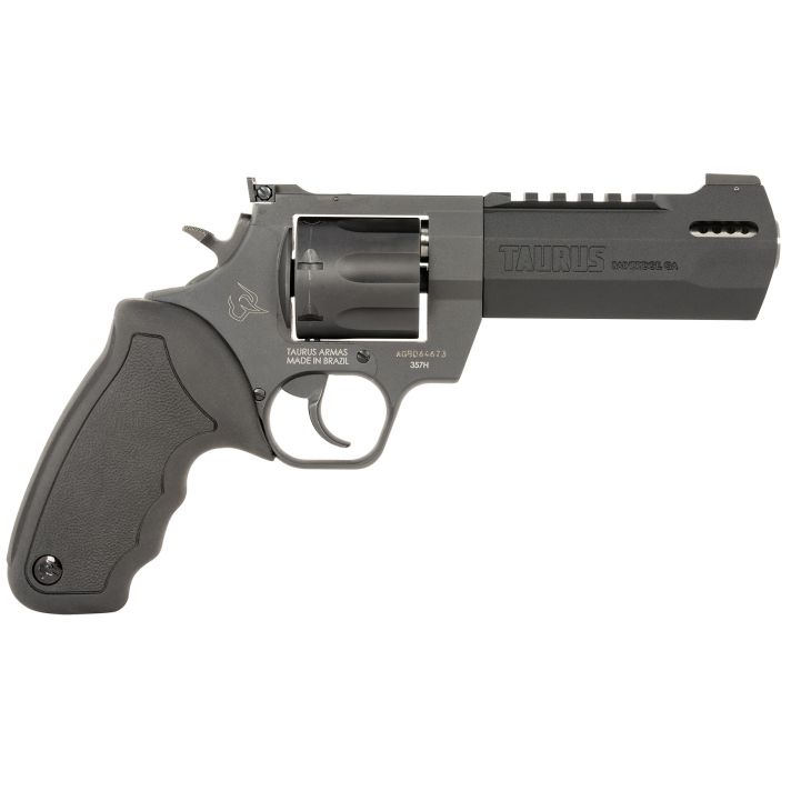 Taurus 2357051RH Raging Hunter357 Mag 7rd 5.12" Matte Black Oxide Steel Black Rubber with Integrated Red Cushion Insert Grip