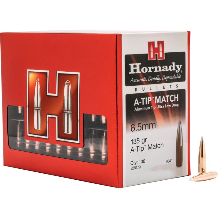 Hornady 26179 A-Tip Match 6.5 Creedmoor .264 135 gr A Tip Match 100 Per Box/ 10 Case