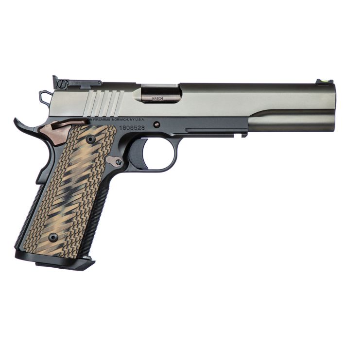 Dan Wesson 01852 Kodiak10mm Auto Caliber with 6.03" Bull Barrel, 8+1 Capacity, Tri-Tone Black Finish Picatinny Rail & Beavertail Frame, Serrated Matte Gray Slide & Brown G10 Grip