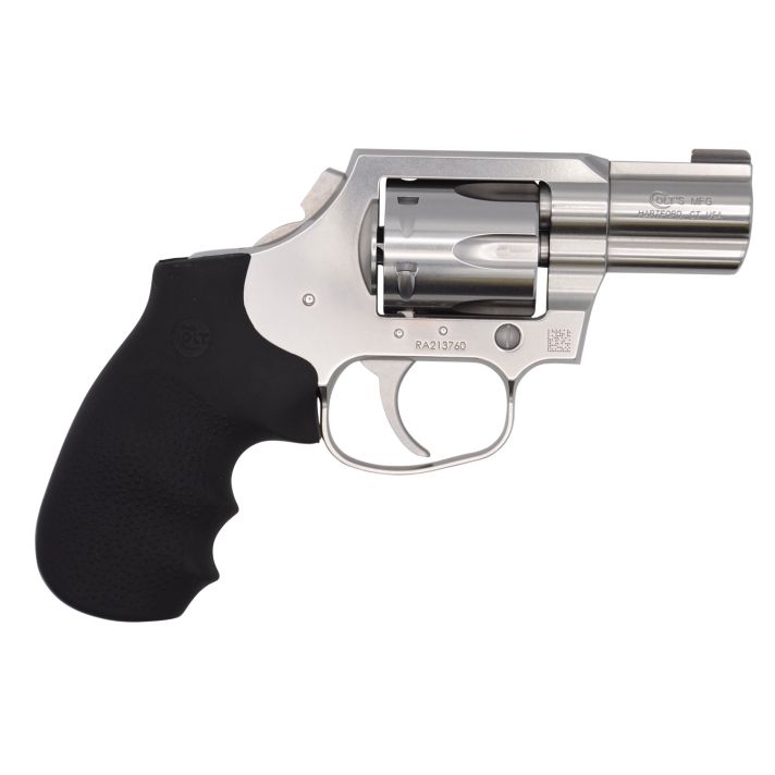 Colt Mfg KCOBRASB2BB King Cobra Carry 357 Mag 6 Shot 2" DAO Brushed Stainless Steel Barrel, Cylinder & Frame, Black Hogue Rubber w/Finger Grooves Grip