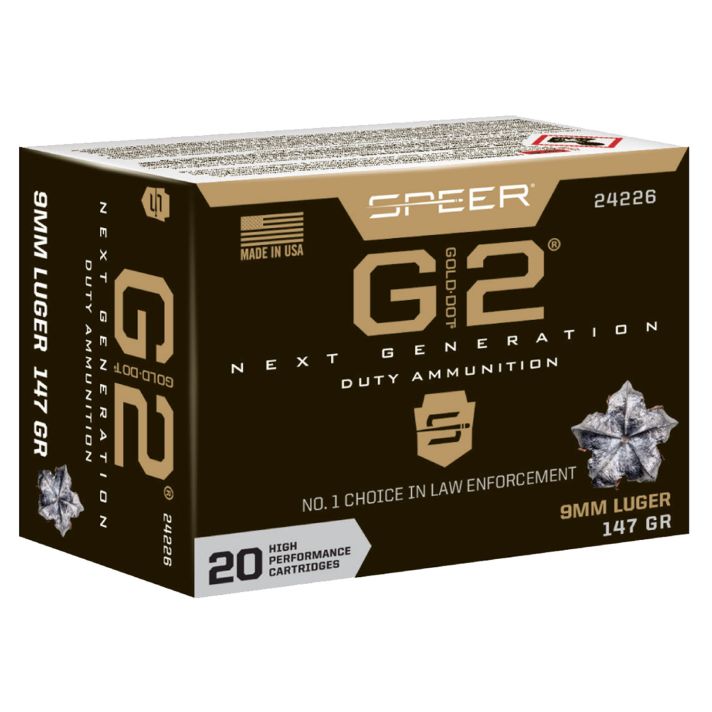 Speer 24226 Gold Dot G2 9mmLuger 147gr 20 Per Box/10 Case