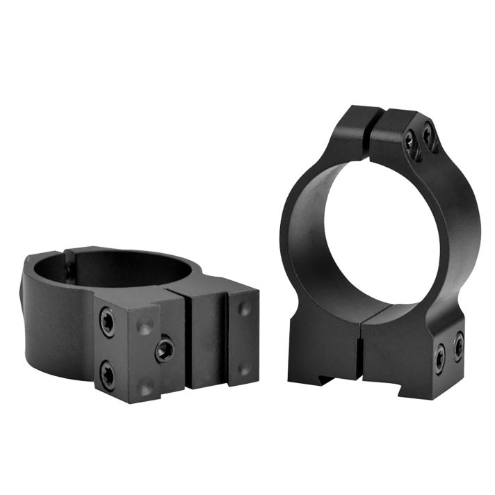 Warne 14B1M MaximaMatte Black Steel 30mm Tube Medium Vertical Split Dovetail, 0 MOA Fits CZ 527