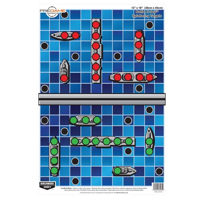 Birchwood Casey 35581 PregameBattle at Sea Paper Hanging Universal 12" x 18" Blue 100 Per Pkg