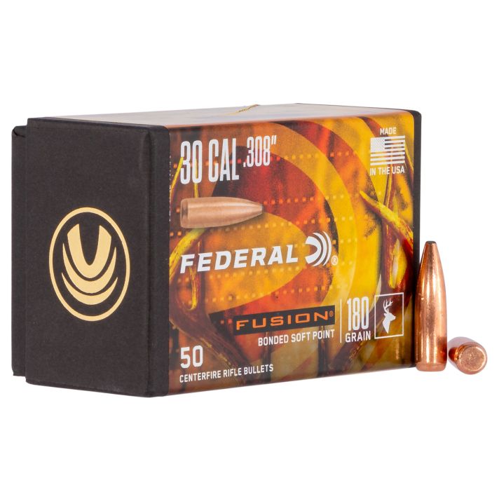 Federal FB308F4 Fusion Component30 Cal .308 180 gr Fusion Soft Point 50 Per Box/ 4 Case