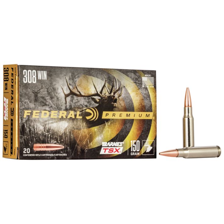 Federal P308V Premium308Win 150gr Barnes TSX 20 Per Box/10 Case