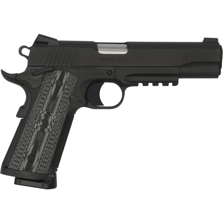 Colt Mfg O1082CCU CCU Government 9mm Luger 9+1 5" Stainless National Match Barrel, Matte Black DLC Serrated Stainless Steel Slide & Frame w/Beavertail, Black Scalloped G10 Grip, Ambidextrous