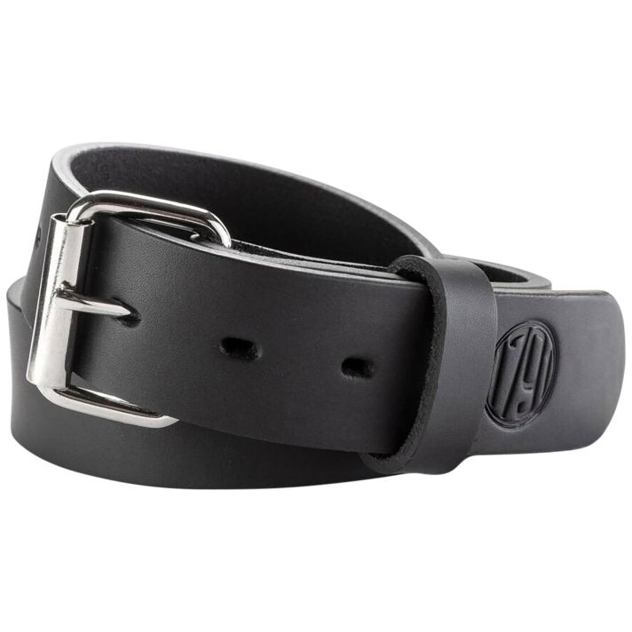 1791 Gunleather BLT013842SBLA 01Gun Belt Stealth Black Leather 38/42 1.50" Wide Buckle Closure