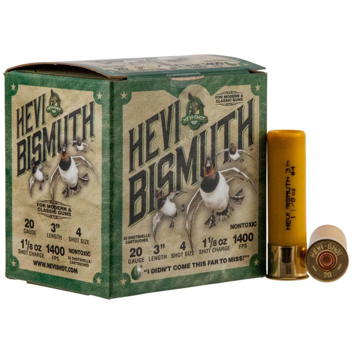 HEVI-Shot HS17004 HEVI-Bismuth20Gauge 3" 1 1/8oz Bismuth 4Shot 25 Per Box/10 Case