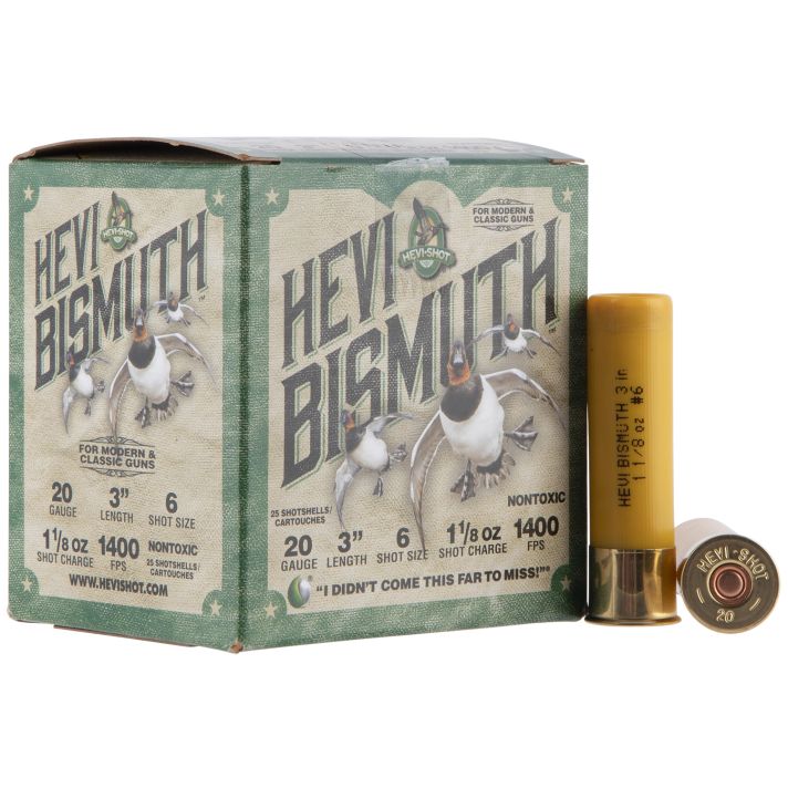 HEVI-Shot HS17006 HEVI-Bismuth20Gauge 3" 1 1/8oz Bismuth 6Shot 25 Per Box/10 Case