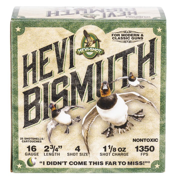 HEVI-Shot HS16704 HEVI-Bismuth16Gauge 2.75" 1 1/8oz Bismuth 4Shot 25 Per Box/10 Case