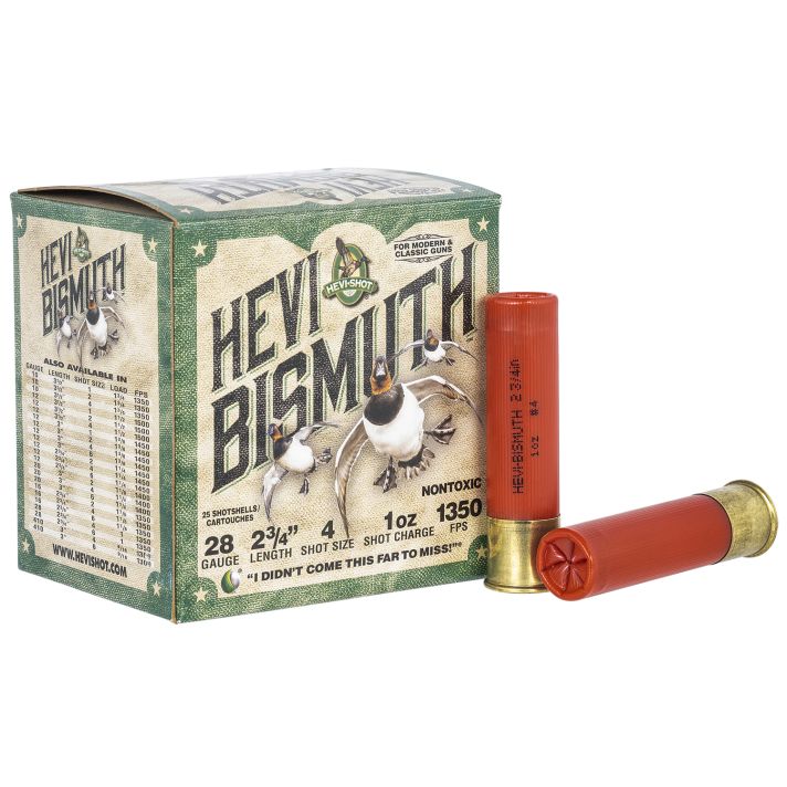 HEVI-Shot HS18704 HEVI-Bismuth28Gauge 2.75" 1oz Bismuth 4Shot 25 Per Box/10 Case