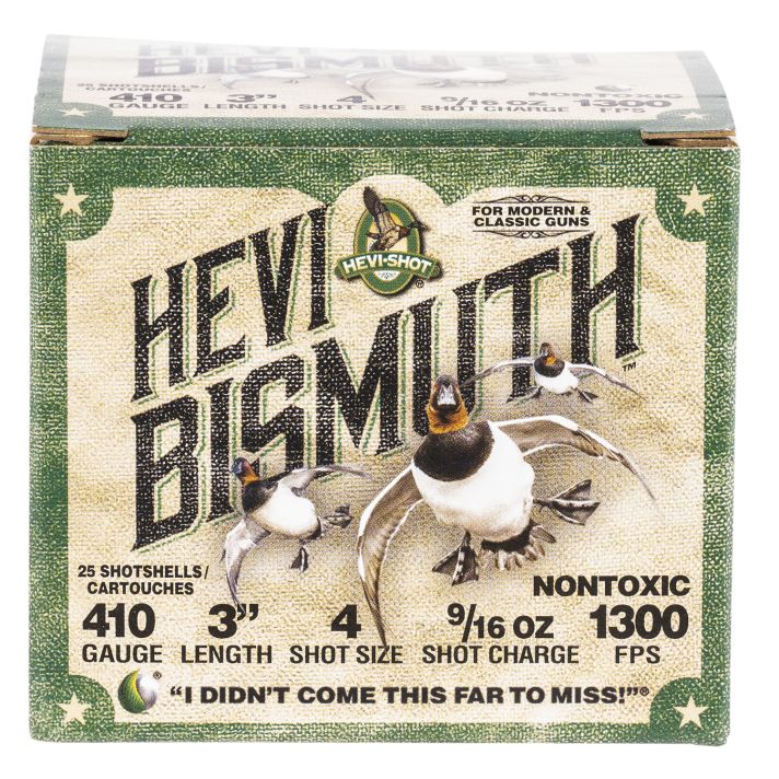 HEVI-Shot HS19004 HEVI-Bismuth410Gauge 3" 9/16oz Bismuth 4Shot 25 Per Box/10 Case