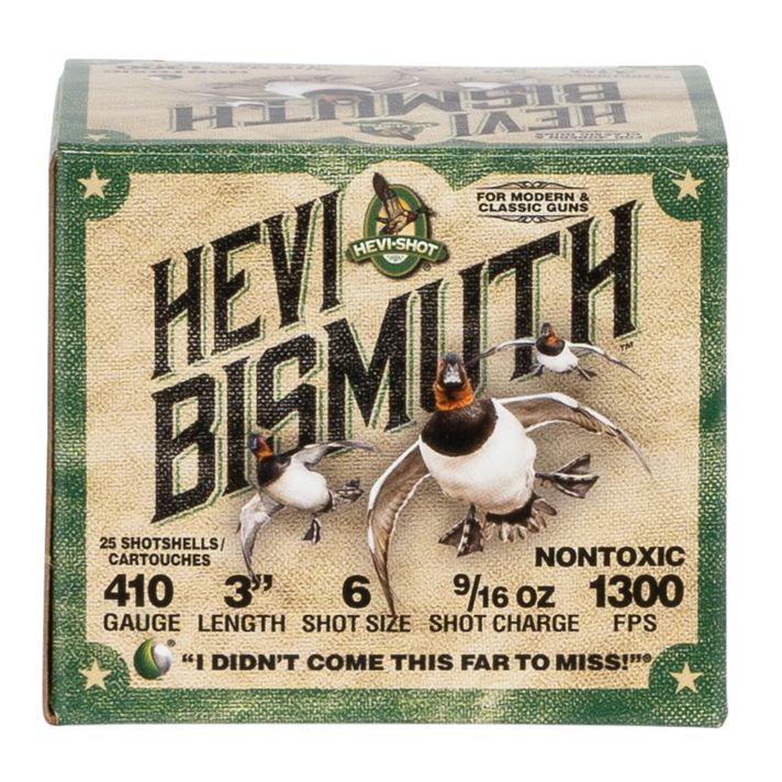 HEVI-Shot HS19006 HEVI-Bismuth410Gauge 3" 9/16oz Bismuth 6Shot 25 Per Box/10 Case