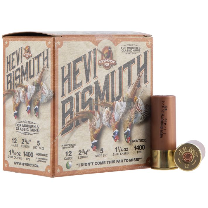 HEVI-Shot HS14715 HEVI-Bismuth Upland 12Gauge 2.75" 1 1/4oz Bismuth 5Shot 25 Per Box/10 Case