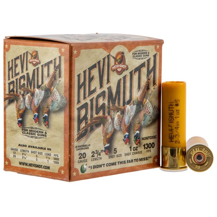 HEVI-Shot HS17715 HEVI-Bismuth Upland 20Gauge 2.75" 1oz Bismuth 5Shot 25 Per Box/10 Case