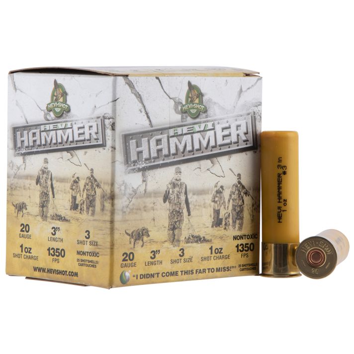 HEVI-Shot HS29003 HEVI-Hammer20Gauge 3" 1oz 3Shot 25 Per Box/10 Case