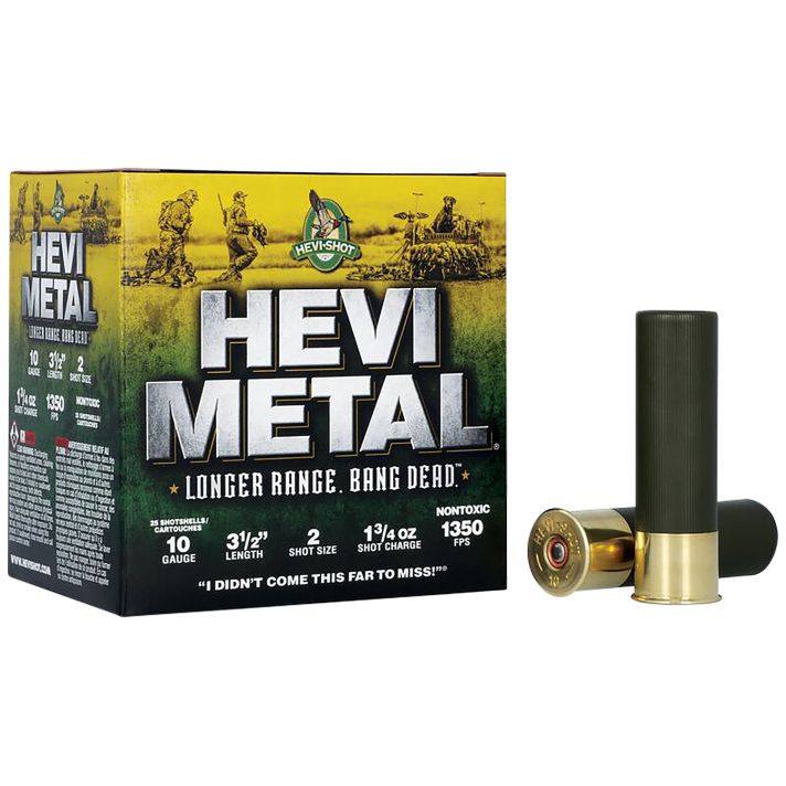 HEVI-Metal HS37502 HEVI-Metal Longer Range 10Gauge 3.50" 1 3/4oz 2Shot 25 Per Box/10 Case