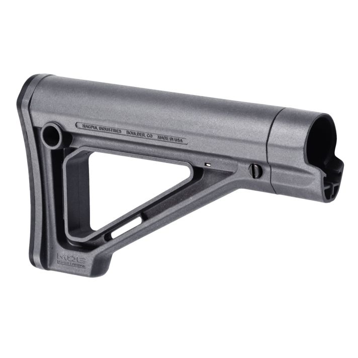 Magpul MAG480-GRY MOE Carbine Stock Fixed Stealth Gray Synthetic forAR-15, M16, M4 with Mil-Spec Tube (Tube Not Included)