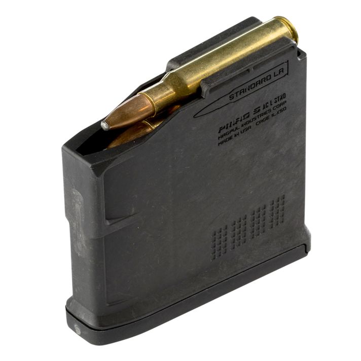Magpul MAG671-BLK PMAG5rd AICS 270 Win/30-06 Springfield/25-06 Rem/280 Rem/8mm-06 Ackley Improved Fits Bolt Action Rifles/Long Action Black Polymer