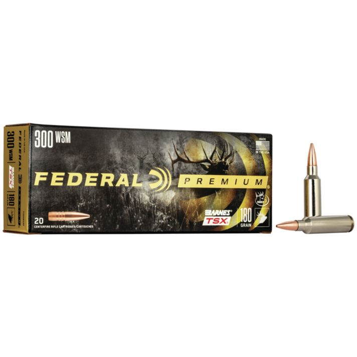 Federal P300WSMF Premium300WSM 180gr Barnes TSX 20 Per Box/10 Case