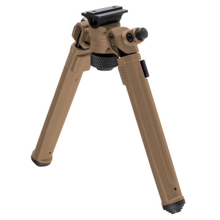 Magpul MAG951-FDE Bipodmade of Aluminum with Flat Dark Earth Finish, ARMS 17S-Style Attachment, 6.80-10.30" Vertical Adjustment & Rubber Feet for AR-Platform
