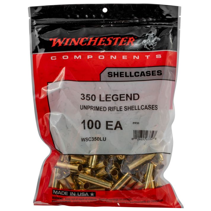 Winchester Ammo WSC350LU Unprimed Cases350Legend Rifle Brass 100/Bag