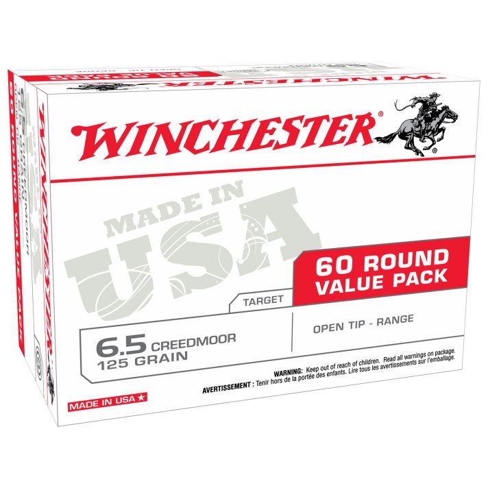Winchester Ammo USA65CMVP USA Ready6.5Creedmoor 125gr Open Tip 60 Per Box/4 Case *Value Pack
