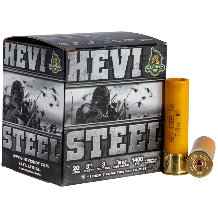 HEVI-Shot HS62003 HEVI-Steel20Gauge 3" 7/8oz 3Shot 25 Per Box/10 Case