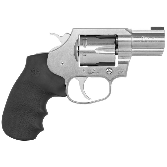 Colt Mfg KCOBRASB2BBS King Cobra Carry 357 Mag 6 Shot 2" DA/SA Brushed Stainless Steel Barrel, Cylinder & Frame, Black Hogue Rubber w/Finger Grooves Grip