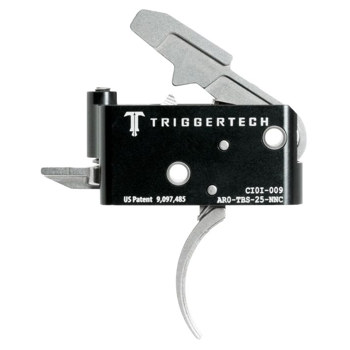 TriggerTech AROTBS25NNC Adaptable Primary Two-Stage Traditional Curved Trigger with 2.50-5 lbs Draw Weight for AR-15 Right