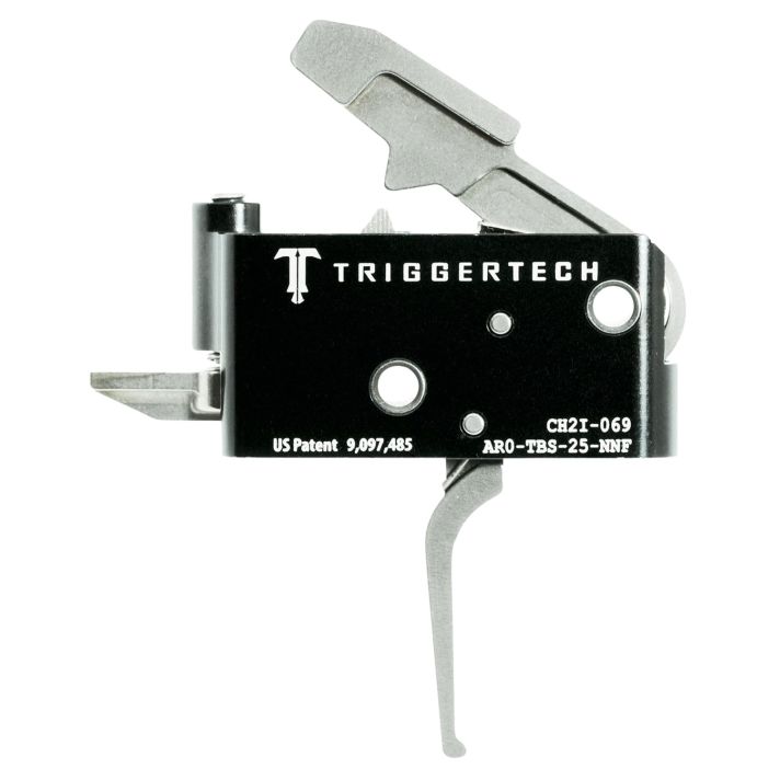 TriggerTech AROTBS25NNF Adaptable Primary Two-Stage Flat Trigger with 2.50-5 lbs Draw Weight for AR-15 Right