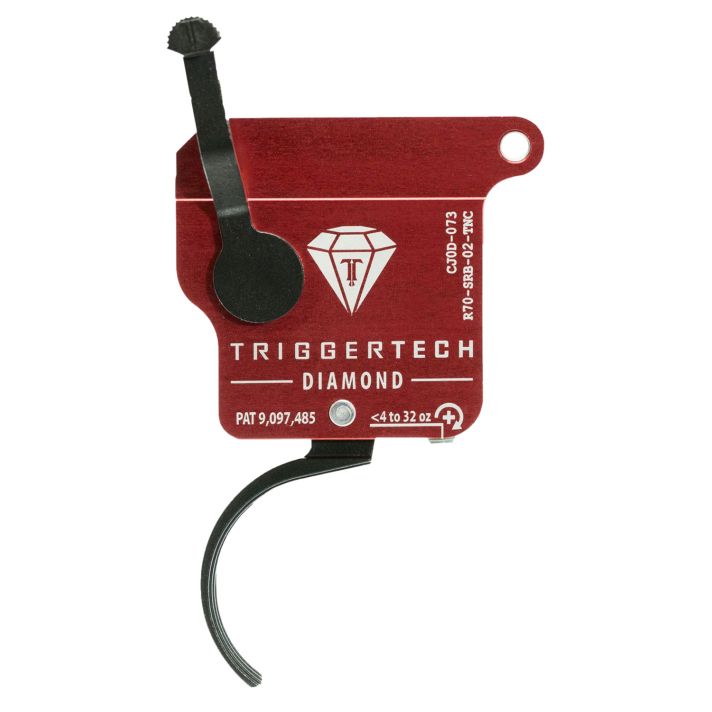 TriggerTech R70SRB02TNC Diamond Without Bolt Release Single-Stage Traditional Curved Trigger with 0.30-2 lbs Draw Weight for Remington 700 Right