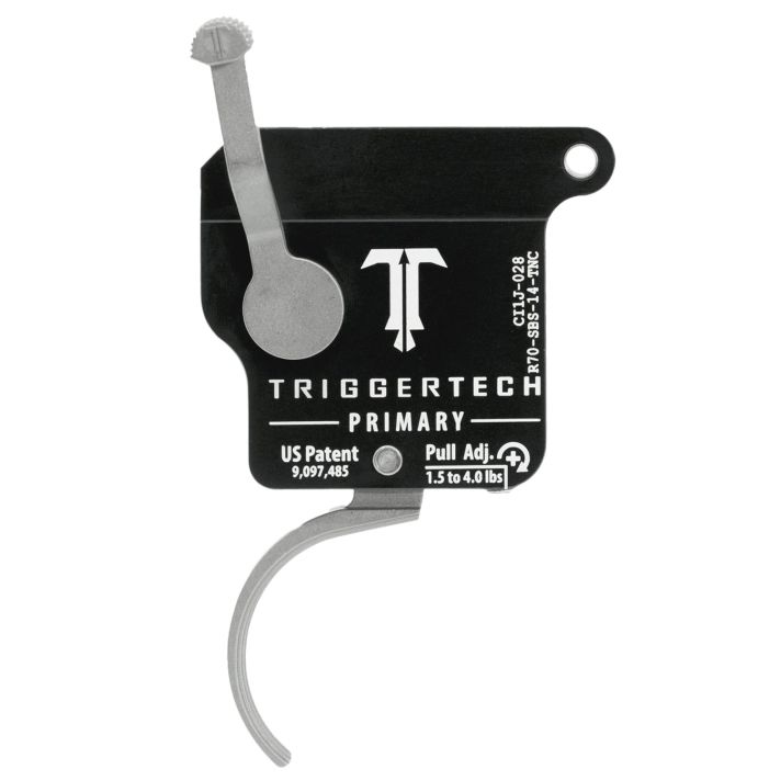 TriggerTech R70SBS14TNC Primary Without Bolt Release Single-Stage Traditional Curved Trigger with 1.50-4 lbs Draw Weight for Remington 700 Right