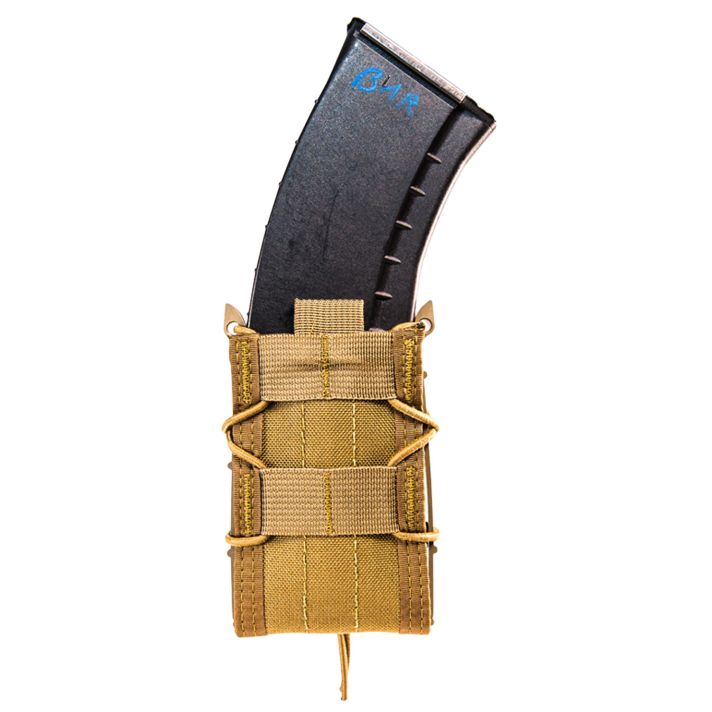 High Speed Gear 11TA00CB TACO Mag Pouch Single Coyote Brown Nylon MOLLE Compatible w/ Rifle