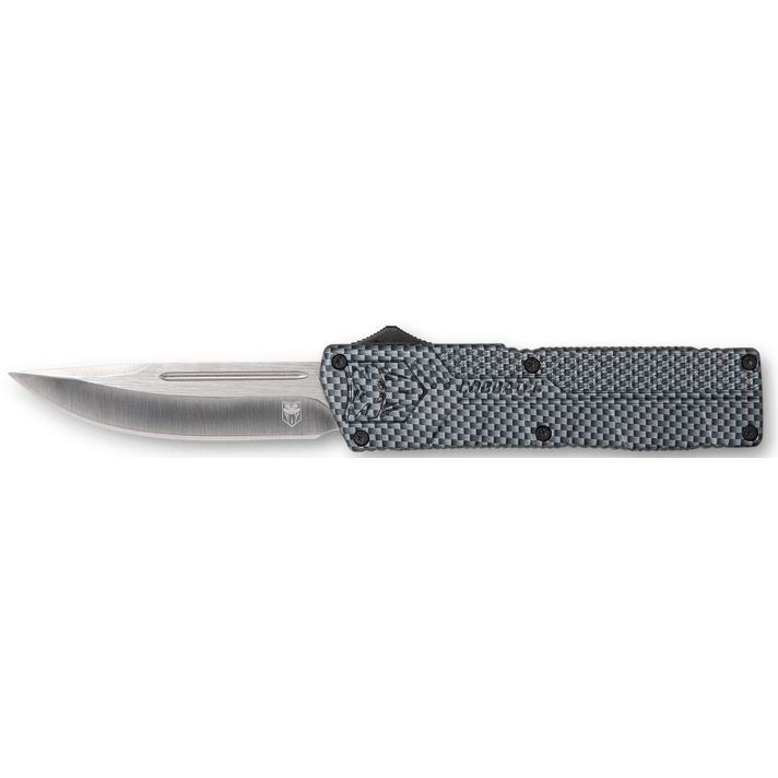 CobraTec Knives CFCTLWDNS Lightweight3.25" OTF Drop Point Plain D2 Steel Blade/Carbon Fiber Aluminum Handle Includes Pocket Clip