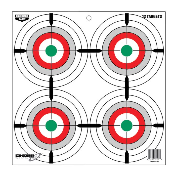 Birchwood Casey 37253 EZE-Scorer12" Bullseye Paper Hanging Multi-Color 13 Per Pkg