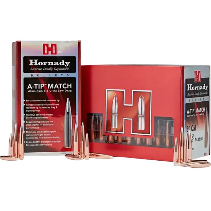 Hornady 3729 A-Tip Match 375 Cal .375 390 gr A Tip Match 25 Per Box/ 10 Case