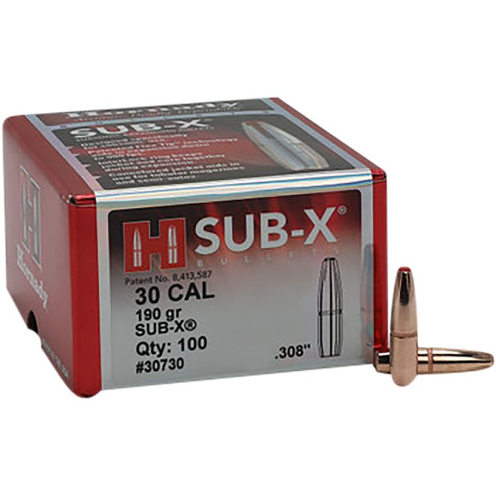 Hornady 30730 Sub-X30 Cal .308 190 gr Subsonic eXpanding 100 Per Box/ 15 Case