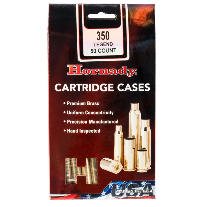 Hornady 87296 Unprimed Cases Cartridge 350 Legend Rifle Brass
