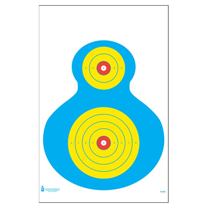 Action Target PRWB1100 High VisibilitySilhouette Paper 19" x 25" Blue/Yellow 100 Per Box