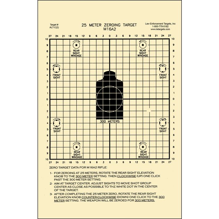 Action Target ALTC2100 Sighting Zeroing Center Mass Tagboard Hanging 25 Meters 8.75" x 11.50" Black/White 100 Per Box