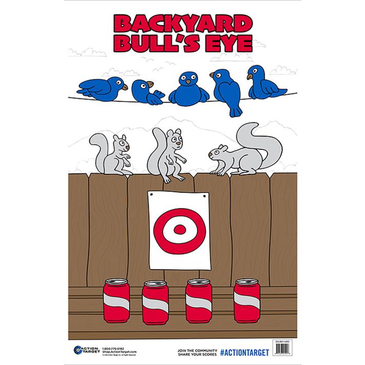 Action Target GSBKYARD100 EntertainmentAnimals/Cans/Target Paper Hanging 23" x 35" Multi-Color 100 Per Box