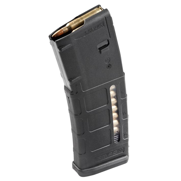 Magpul MAG570-BLK PMAG GEN M2 MOE 30rd Detachable w/Capacity Window 223 Rem/5.56x45mm NATO Fits AR-15/M16/M4 Black Polymer