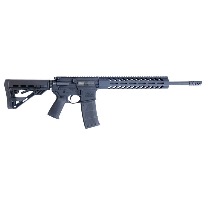 HM Defense HM15FMB556 Defender M55.56x45mm NATO Caliber with 16" Barrel, 30+1 Capacity, Black Hard Coat Anodized Metal Finish, Black Mil-Spec HM Stock & Enhanced Polymer Grip Right Hand