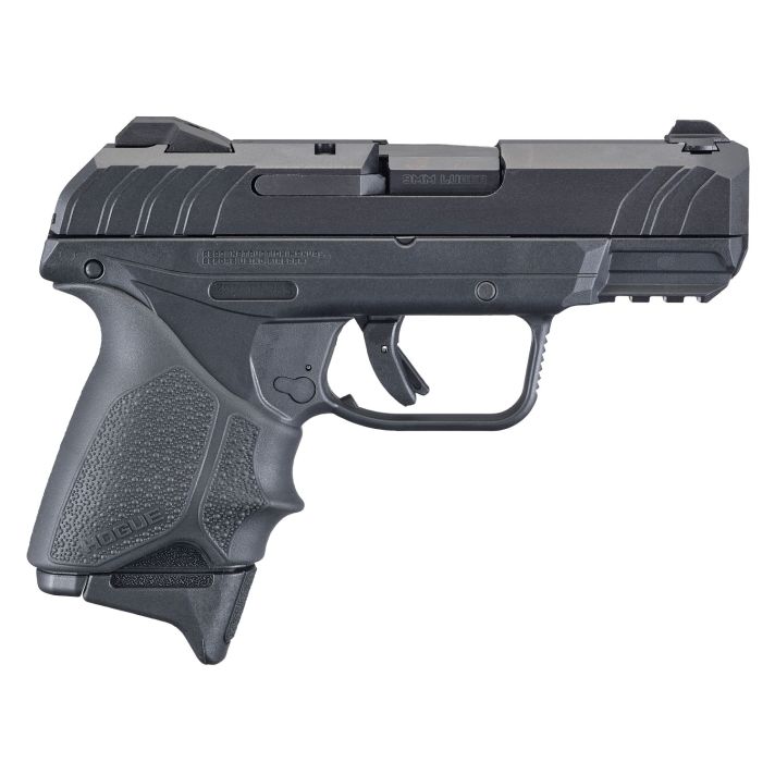 Ruger 3829 Security-9 Compact 9mm Luger3.42" Barrel 10+1, Black Polymer Frame With Picatinny Acc. Rail, Black Oxide Steel Slide, Hogue Beavertail HandALL Grip Sleeve, Manual Safety