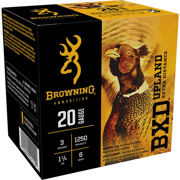 Browning Ammo B193512036 BXD Upland 20Gauge 3" 1 1/4oz 6Shot 25 Per Box/10 Case