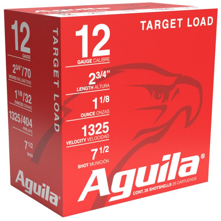 Aguila 1CHB1246 Sporting Clays High Velocity 12Gauge 2.75" 1 1/8oz 7.5Shot 25 Per Box/10 Case