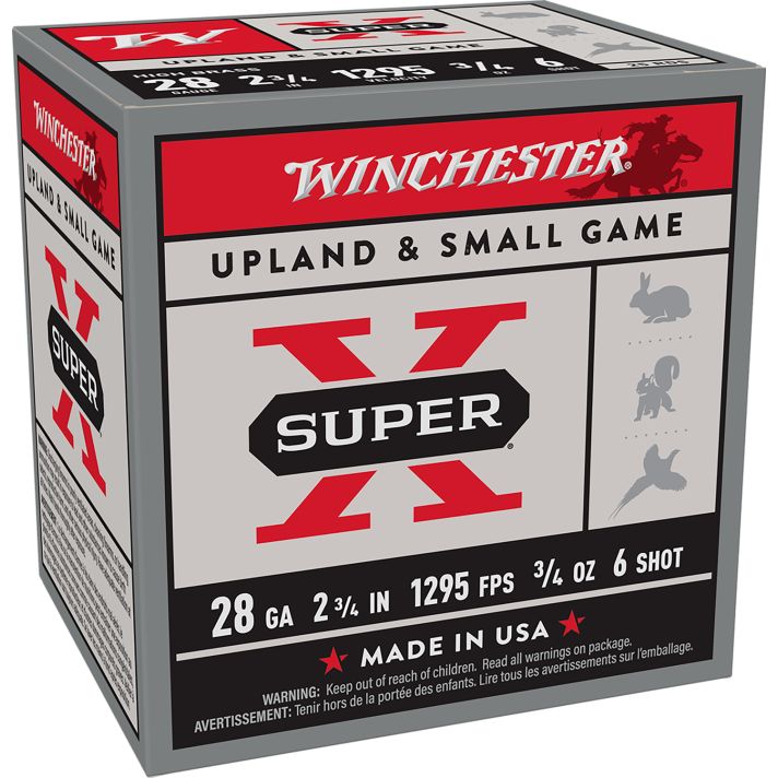Winchester Ammo X286 Super X Heavy Game Load High Brass 28Gauge 2.75" 3/4oz 6Shot 25 Per Box/10 Case