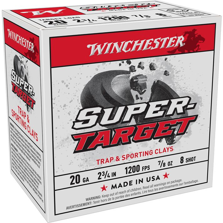 Winchester Ammo TRGT208 Super-Target20Gauge 2.75" 7/8oz 8Shot 25 Per Box/10 Case