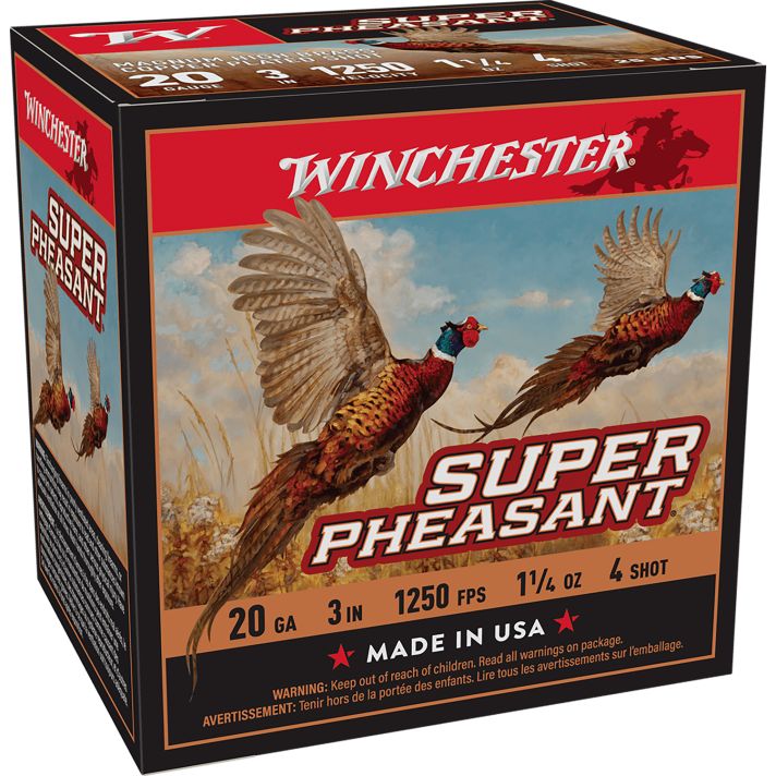 Winchester Ammo X203PH4 Super Pheasant Magnum High Brass 20Gauge 3" 1 1/4oz 4Shot 25 Per Box/10 Case